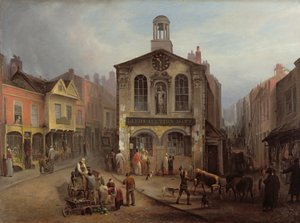 La vieille salle de justice, Leeds, vers 1825 - Joseph Rhodes