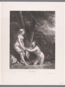 Daphnis et Chloé se baignant