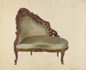 Causeuse, vers 1940