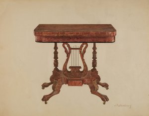 Piédestal de lyre de table