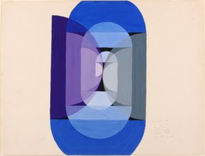 Roue bleue, grise, violette (de la série "Les bases mathématiques des arts")