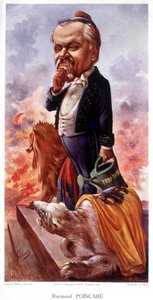 Caricature sur Raymond Poincaré et la situation des Balkans - par Sirat - Joseph Sirat