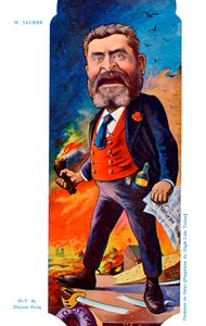 Jean Léon Jaurès - caricature par Sirat - Joseph Sirat