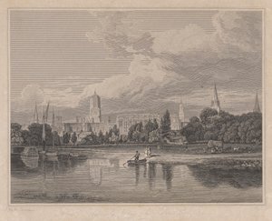 Vue sud de Christ Church, etc. depuis les prés