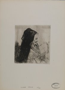 Sans titre - Vieille femme lisant