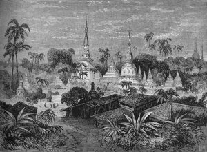 Pagodes, près de Pegu, vers 1880