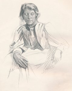 Étude au crayon de plomb, vers 1897