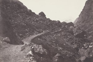 Saint-Sauveur. Sentier du chaos conduisant à Gavarnie Saint-Sauveur. Le chemin vers le chaos, 1853
