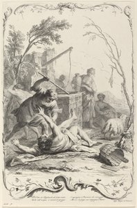 Moïse frappant un berger - Joseph Wagner