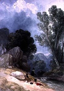 Paysage avec figures - Joseph William Allen