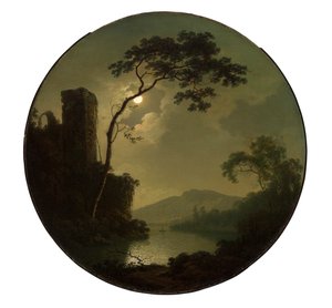 Lac avec château sur une colline