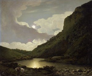 Matlock Tor au clair de lune, vers 1777-80 - Joseph Wright of Derby
