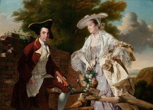Portrait de Peter Perez Burdett et de sa Première Épouse Hannah - Joseph Wright of Derby