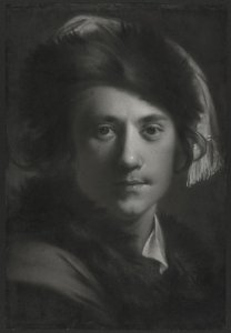 Autoportrait avec un bonnet en fourrure - Joseph Wright of Derby