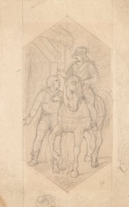Cavalier et homme à pied - Joseph von Fuhrich