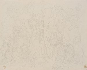 Scène de la légende de Saint Christophe - Joseph von Fuhrich