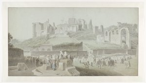 Une procession au pied de la colline du Palatin à Rome