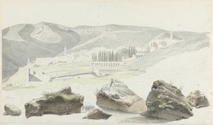 Paysage et vue de ville près de Tivoli