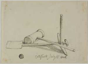 Maillet, pioche et pelle