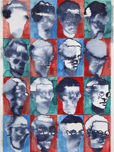 Grille de visages abstraits - Joshua Hoskins