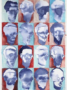 Grille de visages abstraits - Joshua Hoskins