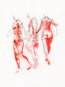 Figures rouges abstraites