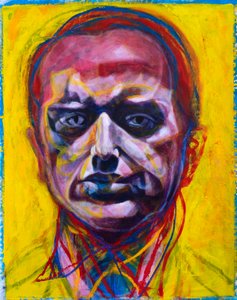 Portrait aux couleurs vives