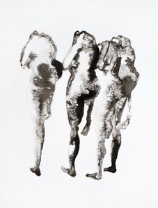 Trois figures en encre
