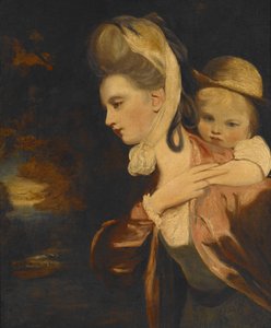 À califourchon (Mme Payne Gallaway et enfant) (copie) - Joshua Reynolds
