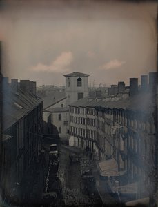 Vue de Brattle Street depuis le studio Southworth & Hawes au 5 12 Tremont Row, Boston, 1855
