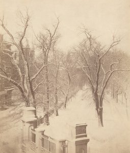 Scène de neige à Boston Common, années 1850 (photo)