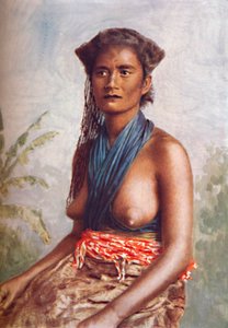 Une femme des Fidji en tenue traditionnelle, 1902
