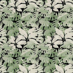 Feuillage tropical aux teintes douces - Josie George