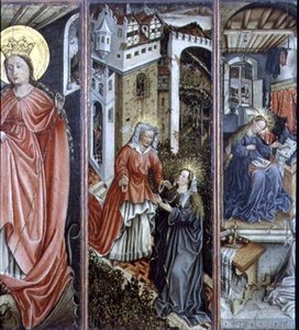 Visitation, panneau central droit du polyptyque