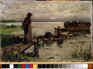 Sur le rivage - Jozef  Israels
