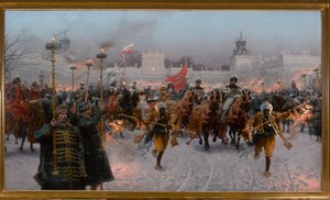 Départ de Wilanów de Jean III Sobieski et Marysienka, 1897