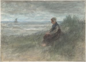 Jeune fille dans les dunes - Jozef Israëls
