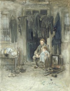 Fils du vieux peuple - Jozef Israëls (signed by artist)