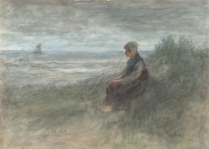 Fille dans les Dunes, milieu du 19e-début du 20e siècle