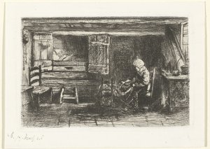 Deux figures dans un intérieur - Jozef Israëls