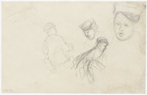 Quatre croquis de figures - Jozef Israëls