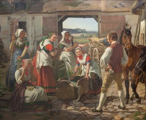 Filles de la moisson du Sjælland près d