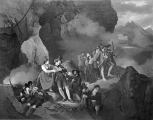 Les Tyroliens combattant les Français dans les montagnes - Jørgen V. Sonne