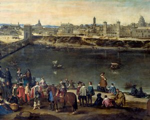Vue de la ville de Saragosse en 1646 (détail) - Juan Bautista Martinez Del Mazo