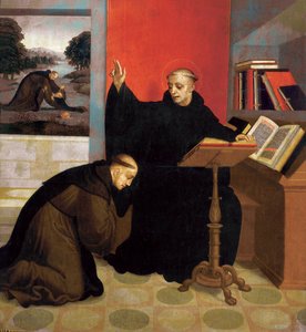 Saint Benoît de Nursie bénissant Saint Maurice
