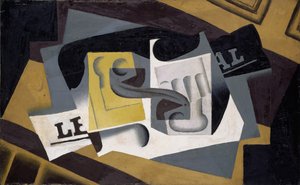 Verre et journal - Juan Gris