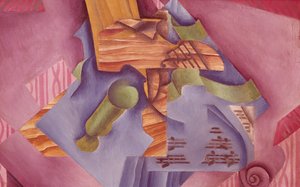 Nature morte avec violon et verre par Juan Gris, huile sur toile