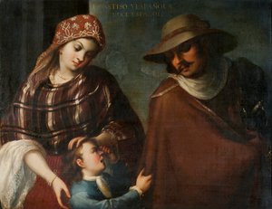 Castizo et Espagnol produisent un Espagnol, vers 1715