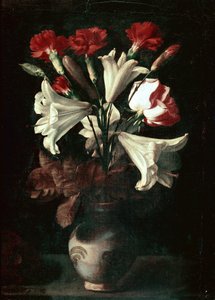 Florero (Gigli et Garofani dans un vase) - Juan de (attr. to) Zurbaran
