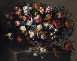 Petit panier de fleurs, 1671